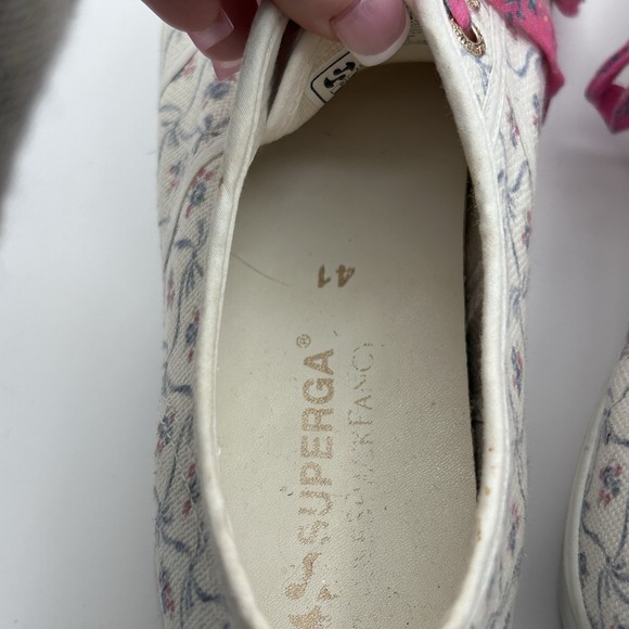 Love Shack Fancy x Superga Floral Sneakers Womens Size 10 Sz 41 - Picture 8 of 10
